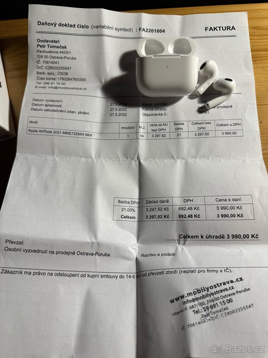 AirPods 3. generace s originální krabičkou - 6