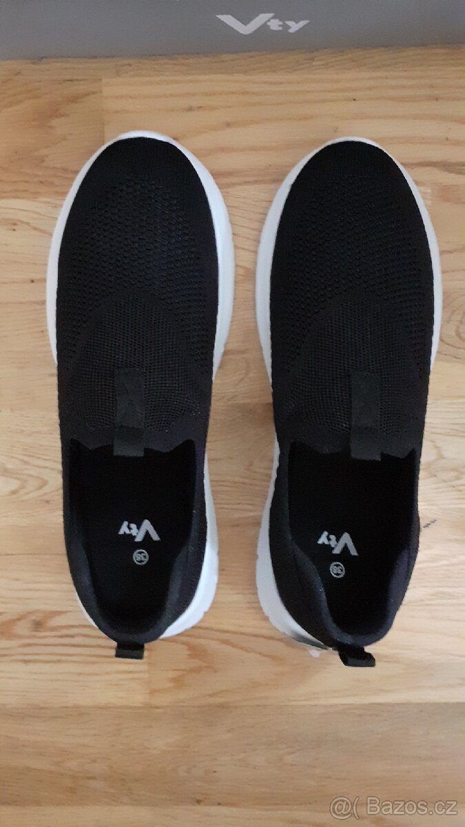 Černé slip-on tenisky - 6