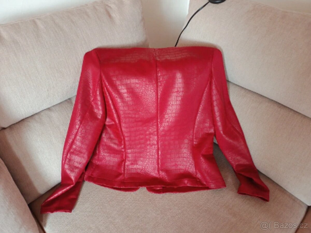 Krásné vín.červ.sako v.44 nové - 6