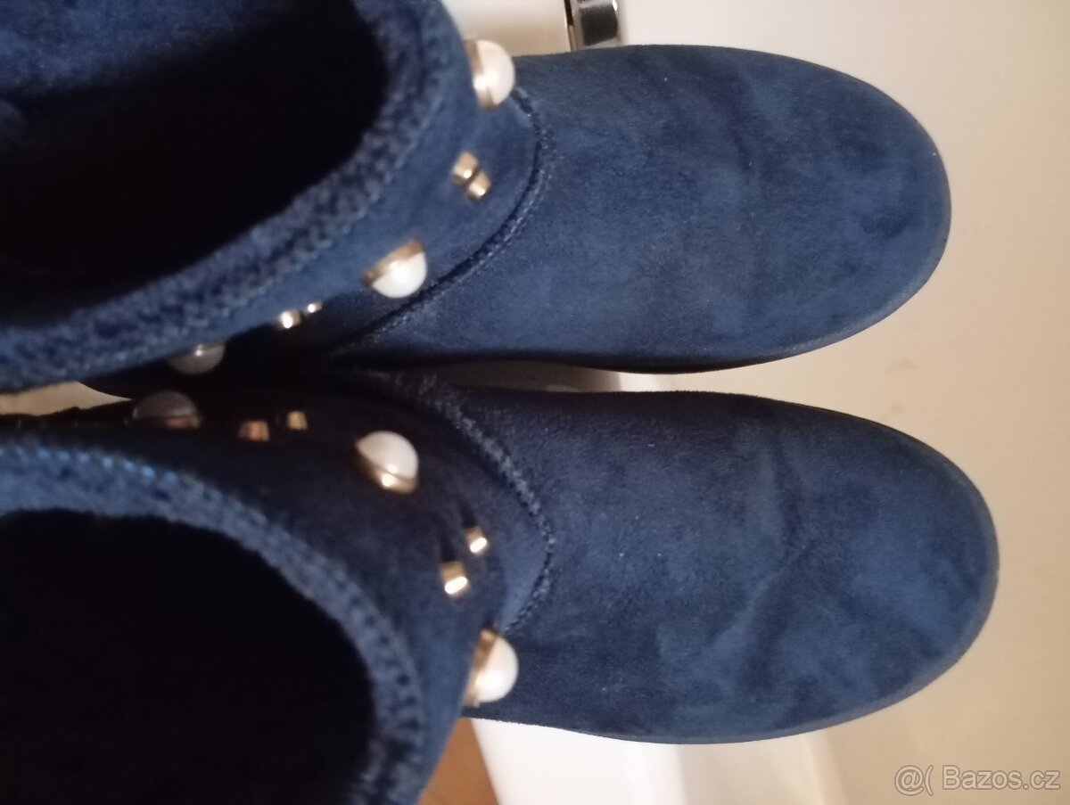 Semišové zimní boty vel. 37 - 6