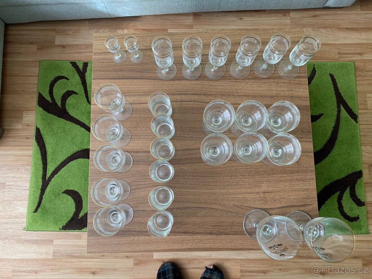 Sklenice na víno, šampaňské, pivo, koňak, vodu, TOP STAV - 6