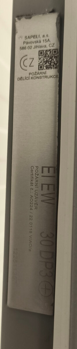 Protipožární dveře a zárubně 90 levé, nové - 6