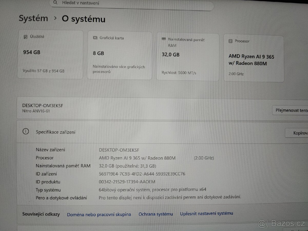 Herní notebook Acer nitro v16 ai - 6