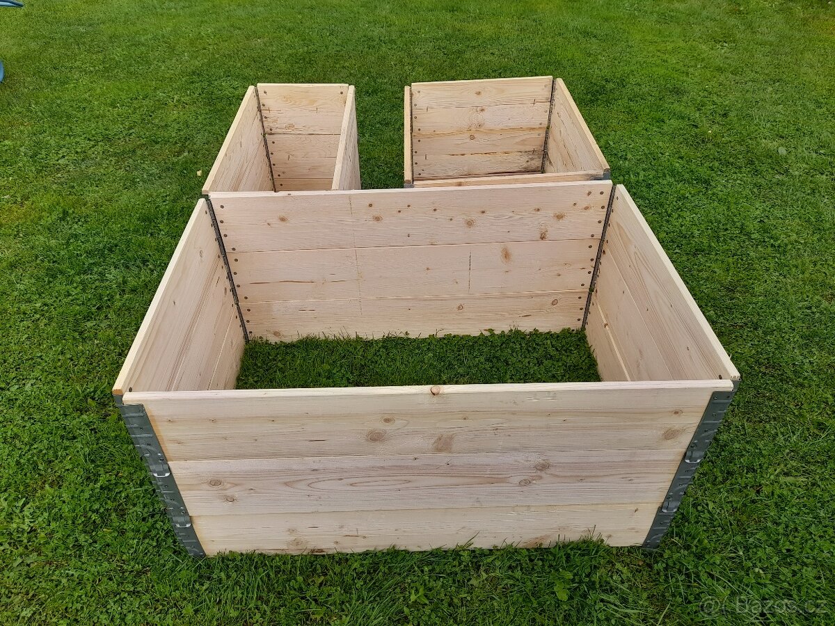 Vyvýšené záhony stavebnicové, paletové ohrádky - 6
