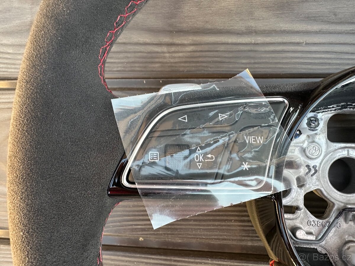 Audi sportovy volant alcantara cerveny RS3 RSQ3 RS4 RS5 - 6