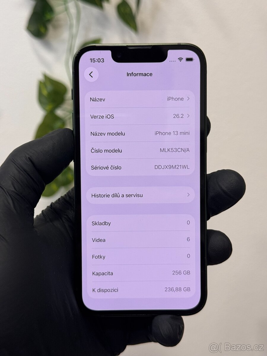 iPhone 13 mini 256GB - 100% baterie - 6
