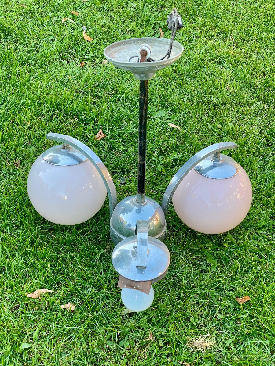 lustr starý lustr chromovaný lustr koule retro lust - 6