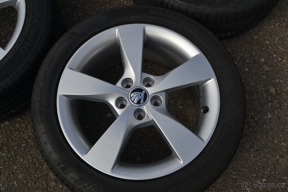 Škoda Fabia III/Rapid- NOVÝ letní Alu komplet 215/45/R16 - 6