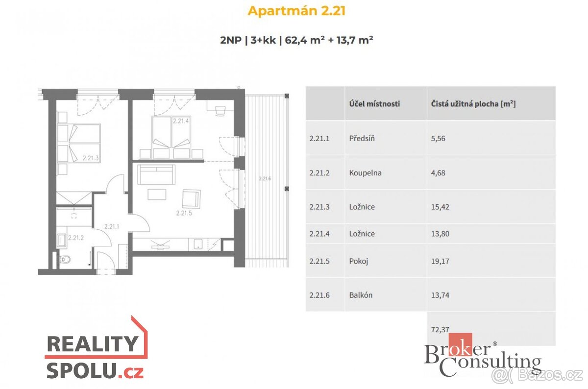 Prodej, byty/3+kk, 62.4 m2, 54344 Černý Důl, Trutnov [ID 762 - 6