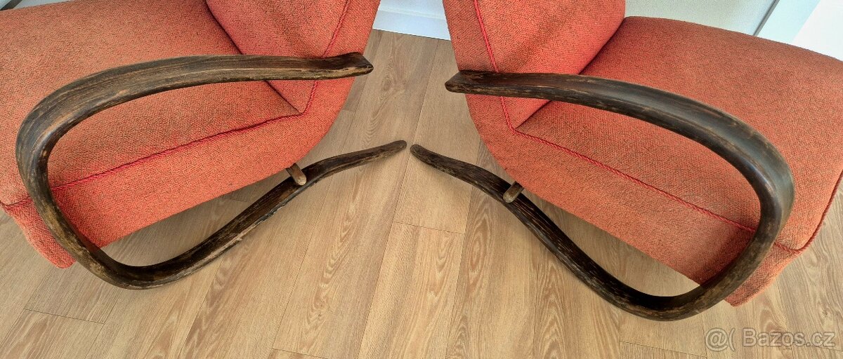 Prodám československá křesla Halabala H 269 - 6