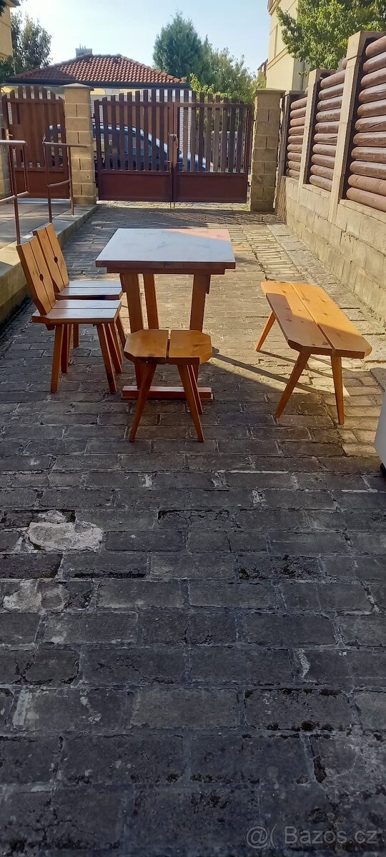 selská jídelna sestava, masiv borovice - 6