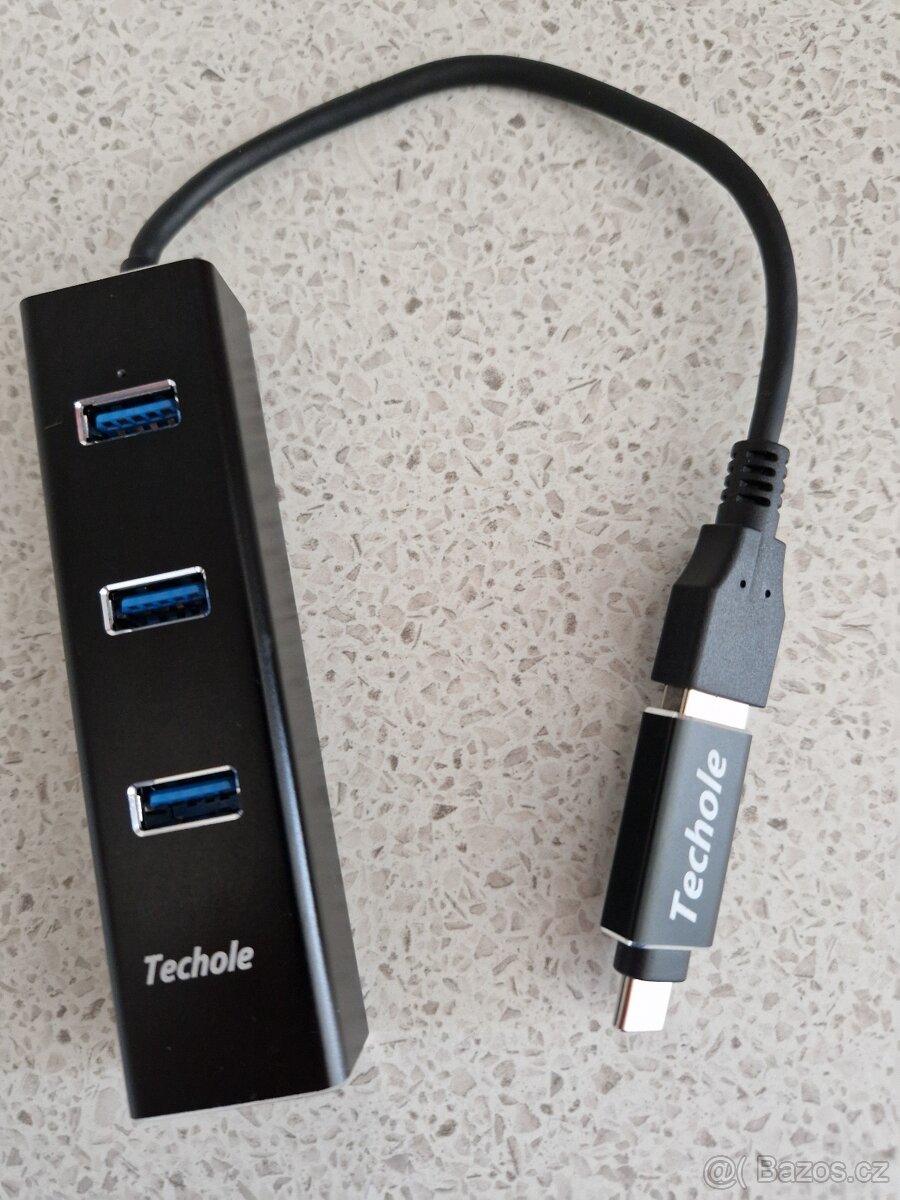 USB rozbočovač Techole 3.0 & RJ45 - 6