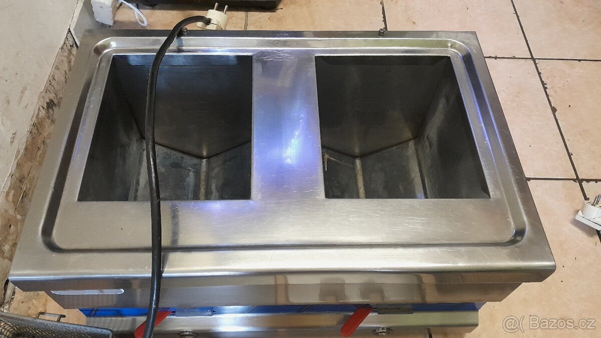 Elektrická fritéza GLT na 2x 8 l oleje (2x 230V, 2x 3 kw - 6