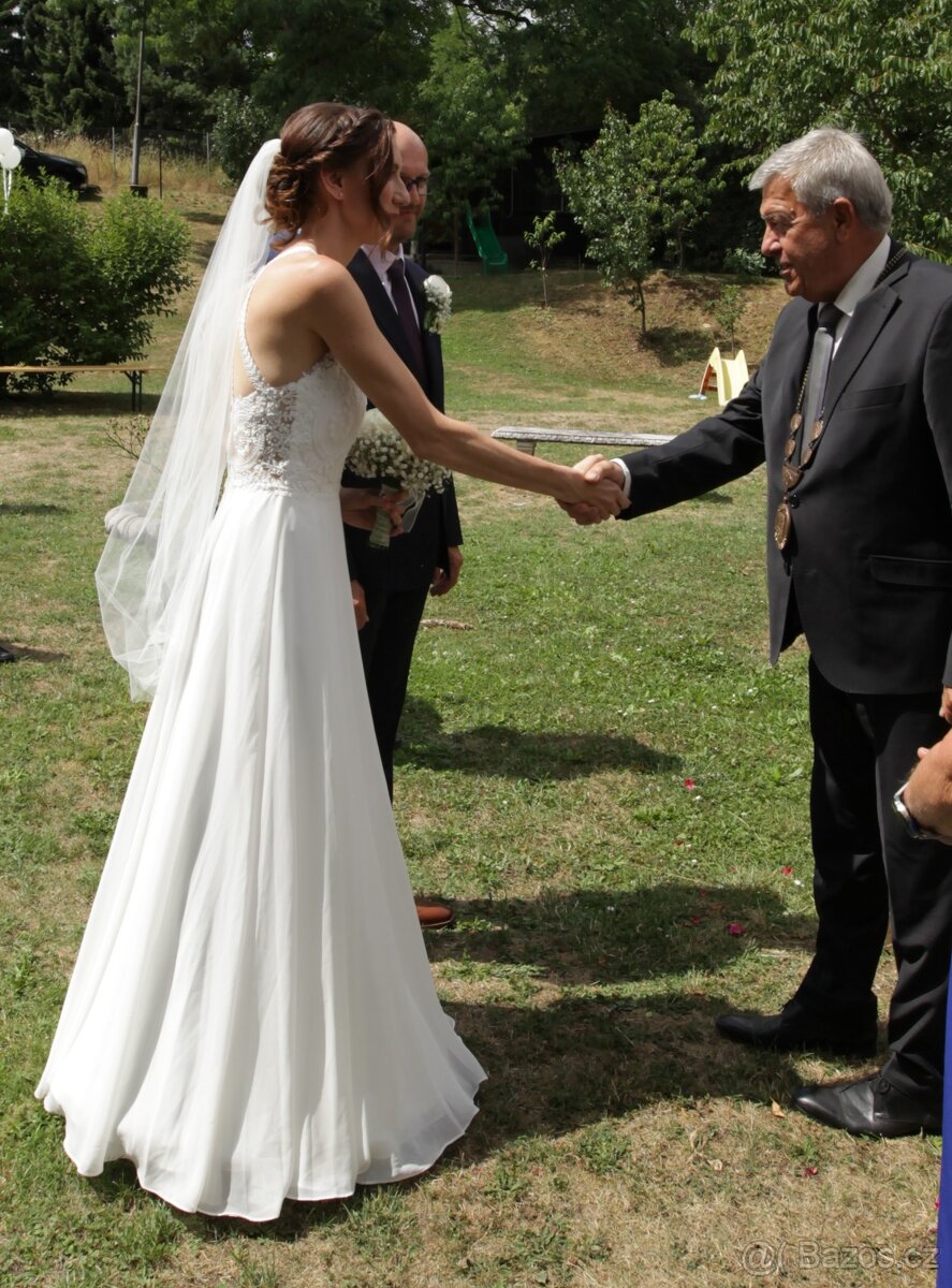 Svatební šaty vel.36-38 - 6