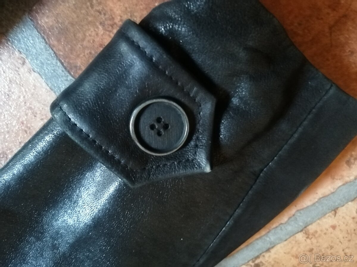 KOŽENÝ DÁMSKÝ KRÁTKÝ KABÁT - KABÁTEK vel. s - 6