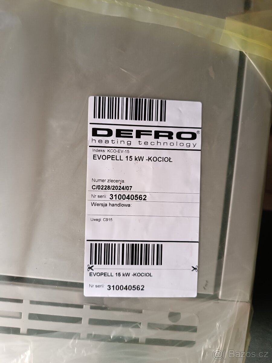 Prodám kotel na pelety DEFRO - 6