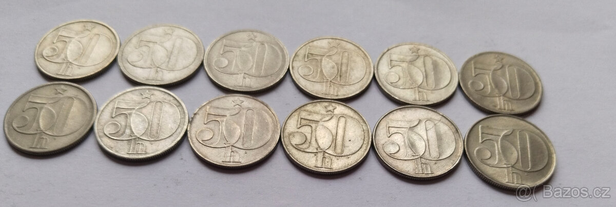 12x 50 haléřů Československo - 6