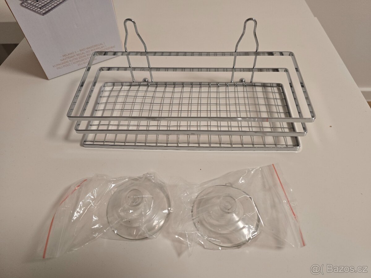 Koupelnová drátěná polička na přísavky - 6