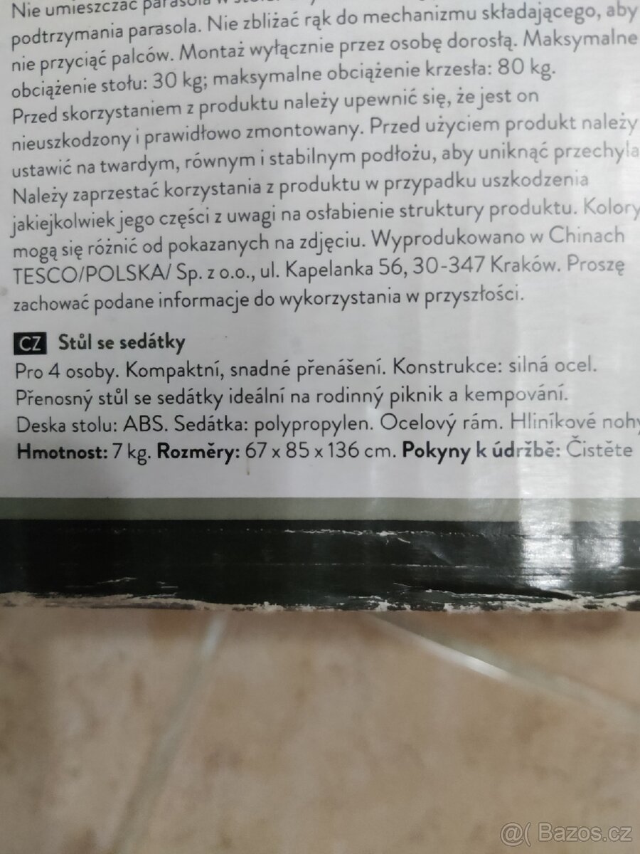 Kempingovy stůl pro 4 osoby - 6