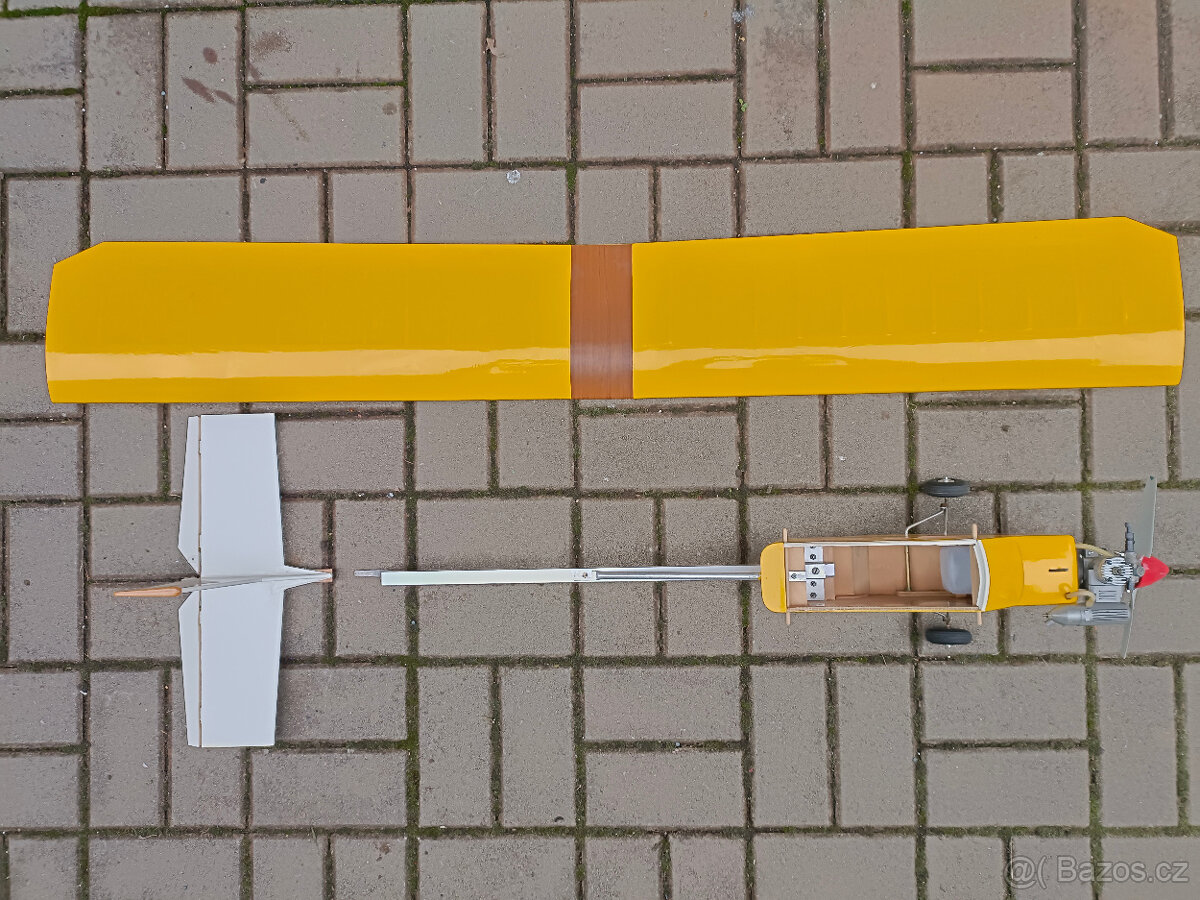 Starší ale nové nelétané rc letadlo nový motor ASP 15 Ultra - 6