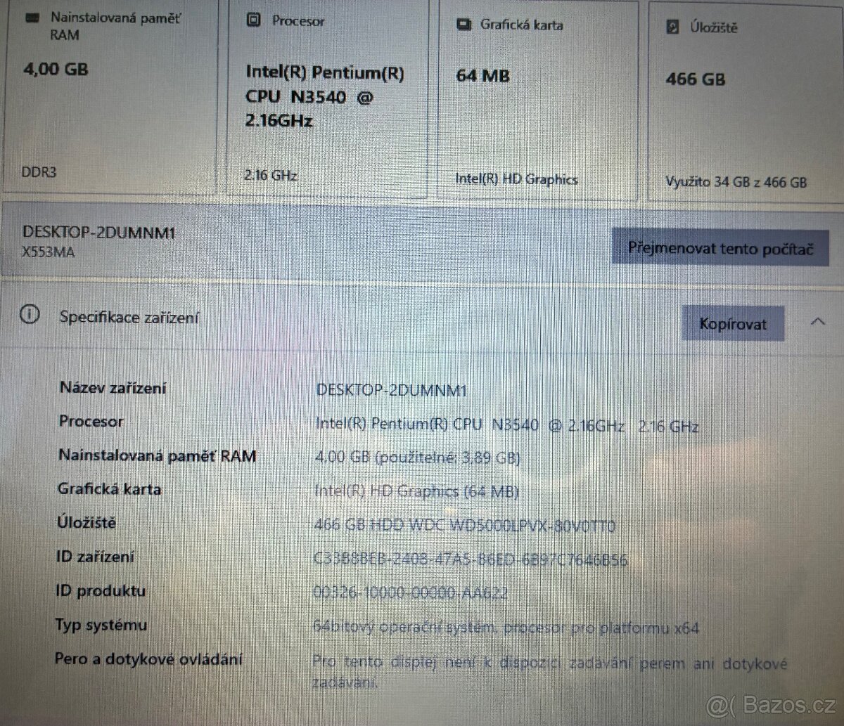 Notebook Asus 15” - 6