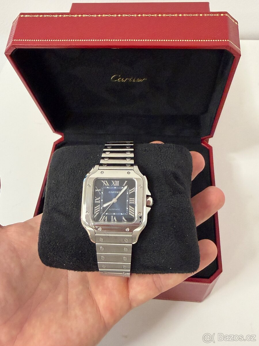 Cartier Santos Medium – modrý ciferník - 6