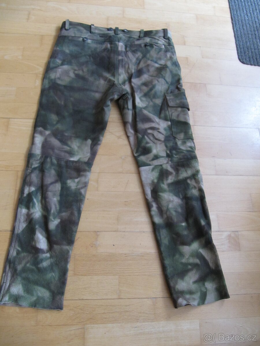 Maskovací kožené kalhoty. - 6