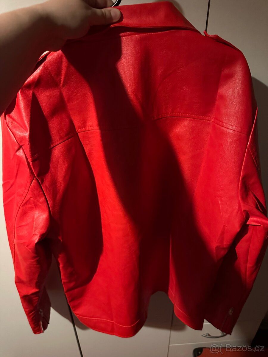 Bunda kozena cervena top stav - 6