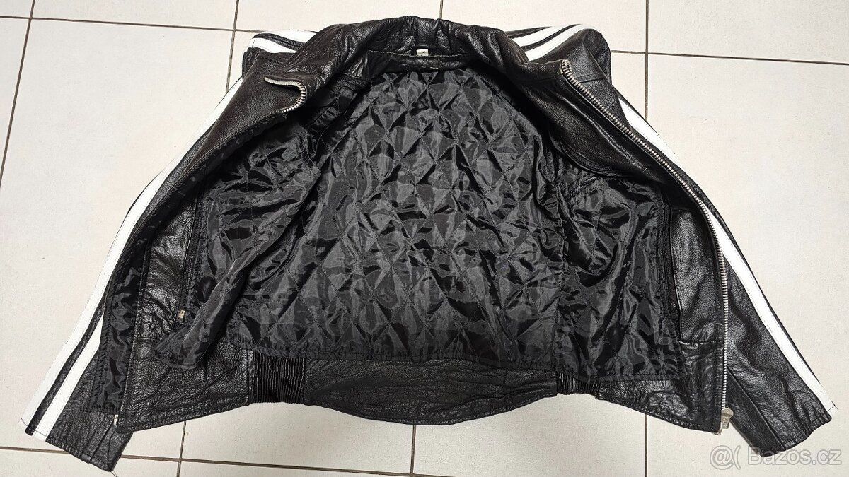Kožená dámská moto motorkářská bunda E.M.Z., vel. M - NOVÁ - 6