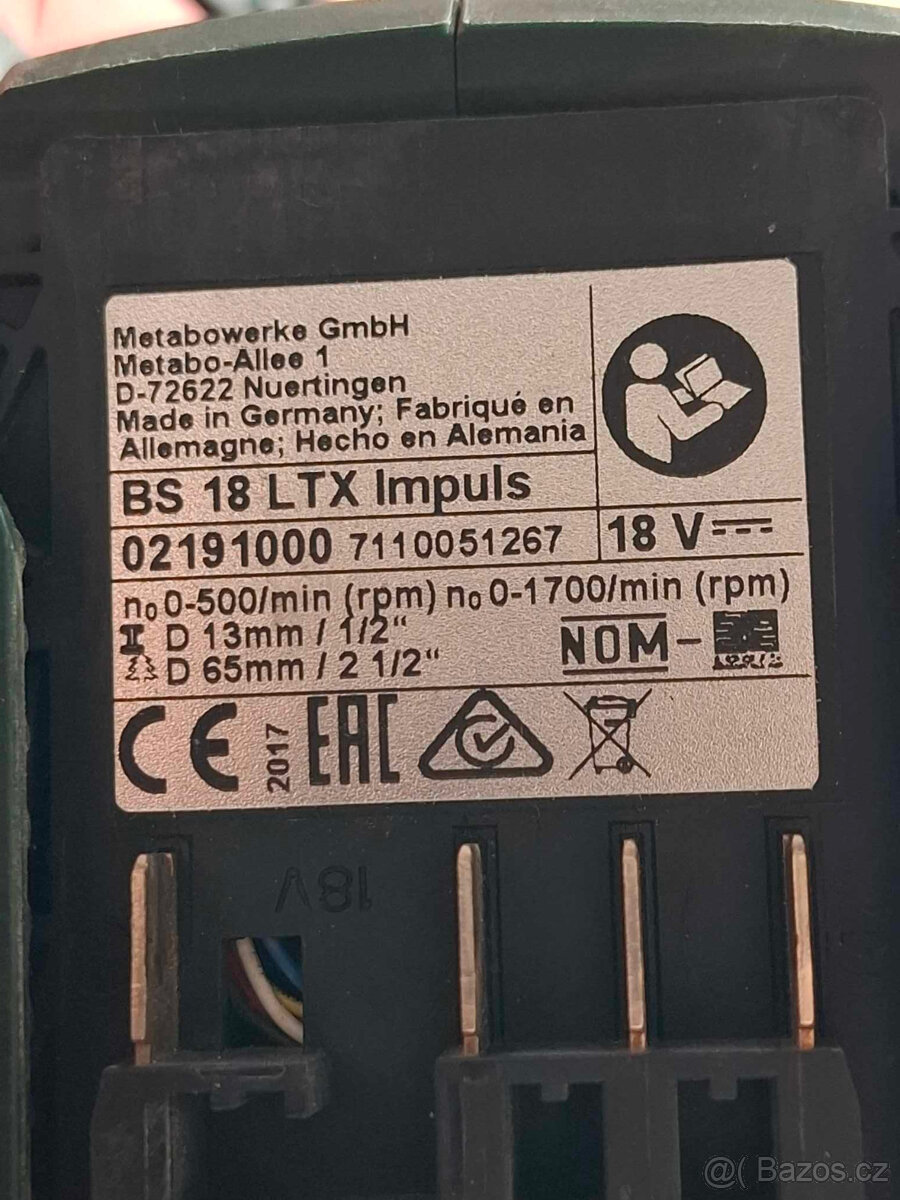 Aku METABO BS 18 LTX Impuls - 6