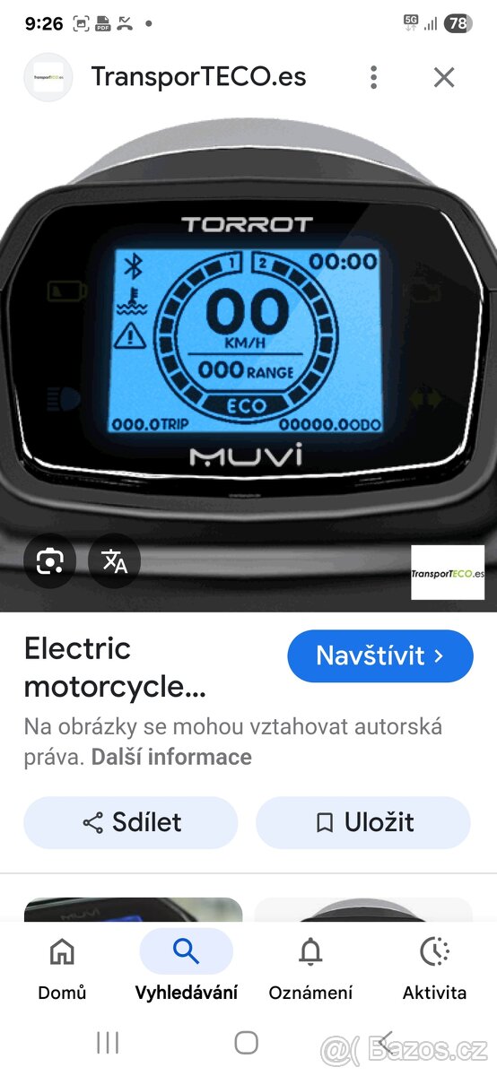 Elektricky skutr max. rychlost 70km/hod. - 6