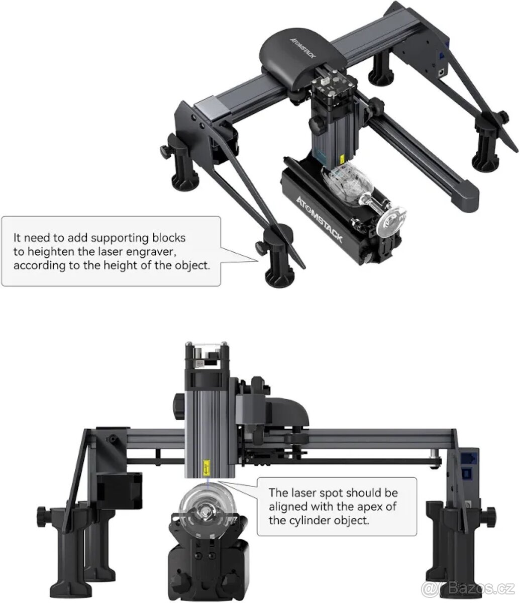 Rotační válec pro laserovou gravírku ATOMSTACK R3 Pro - 6