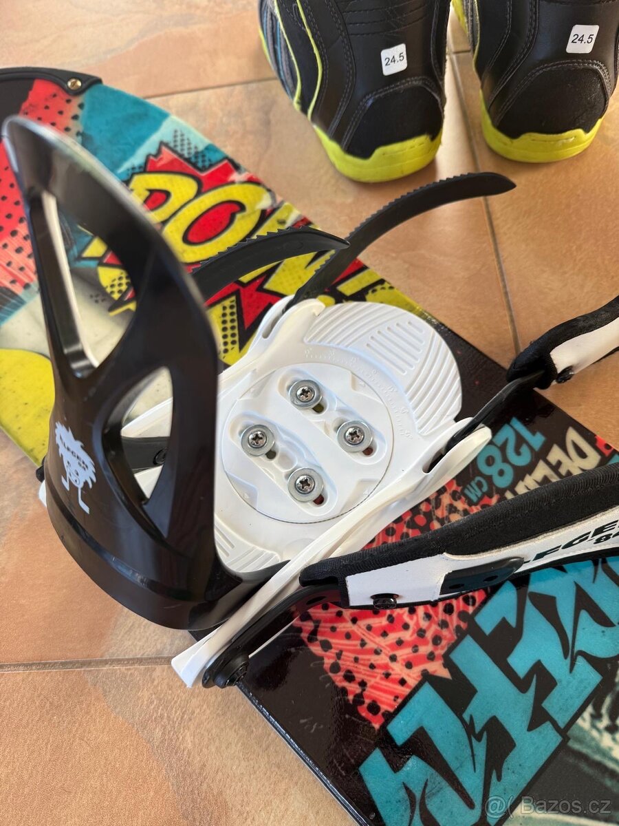Dětský snowboard + vázání + boty - 6