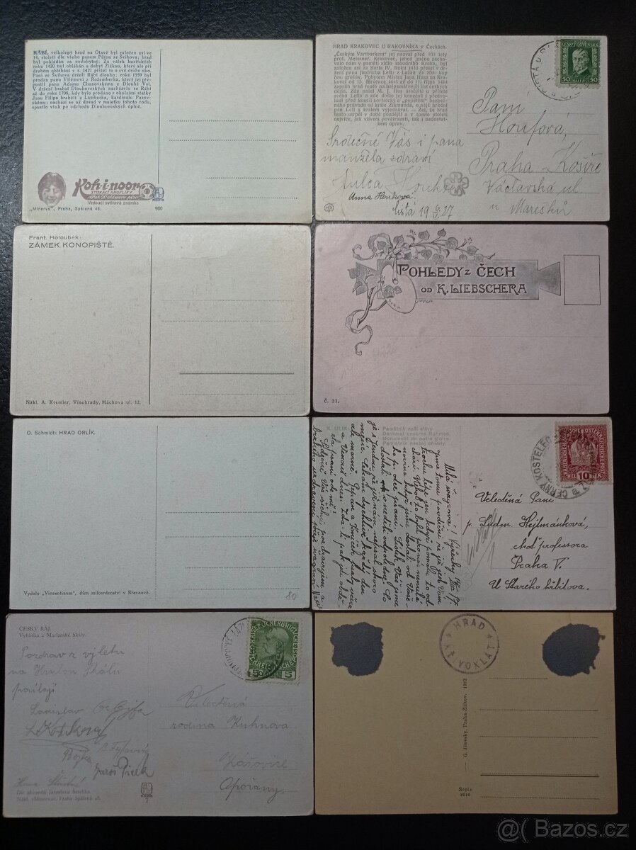 Pohlednice MF Hrady, Zámky ČR Kolorované - 6