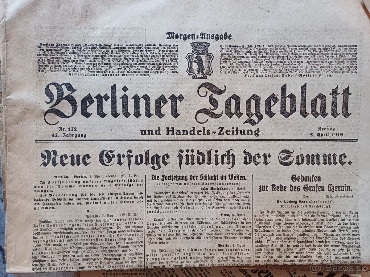 Staré noviny 1914 - 1918 - 6