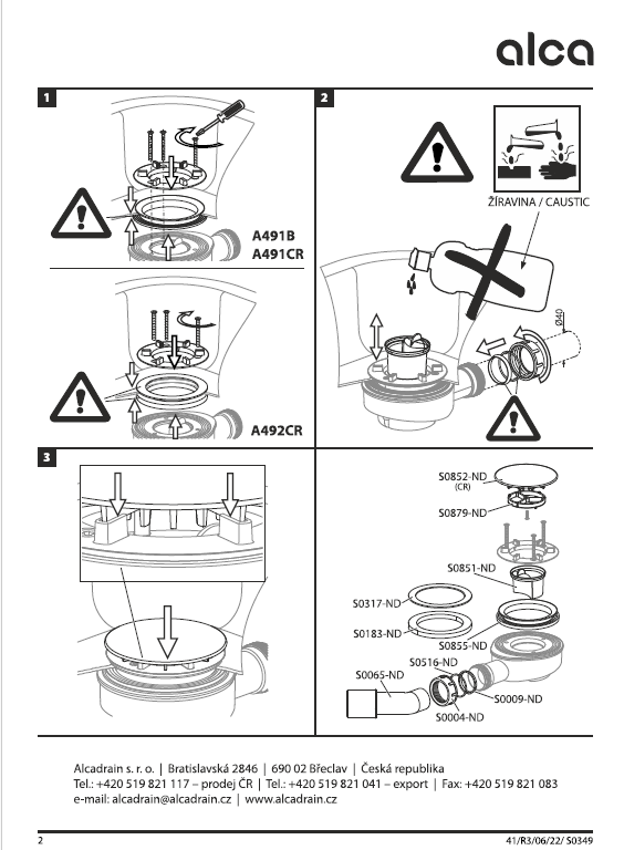 Vaničkový sifon Roth 90 mm snížený - nový - 6