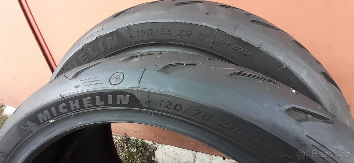 Michelin Road 5 - 2CT, zánovní sada 190/55/17+120/70/17 - 6