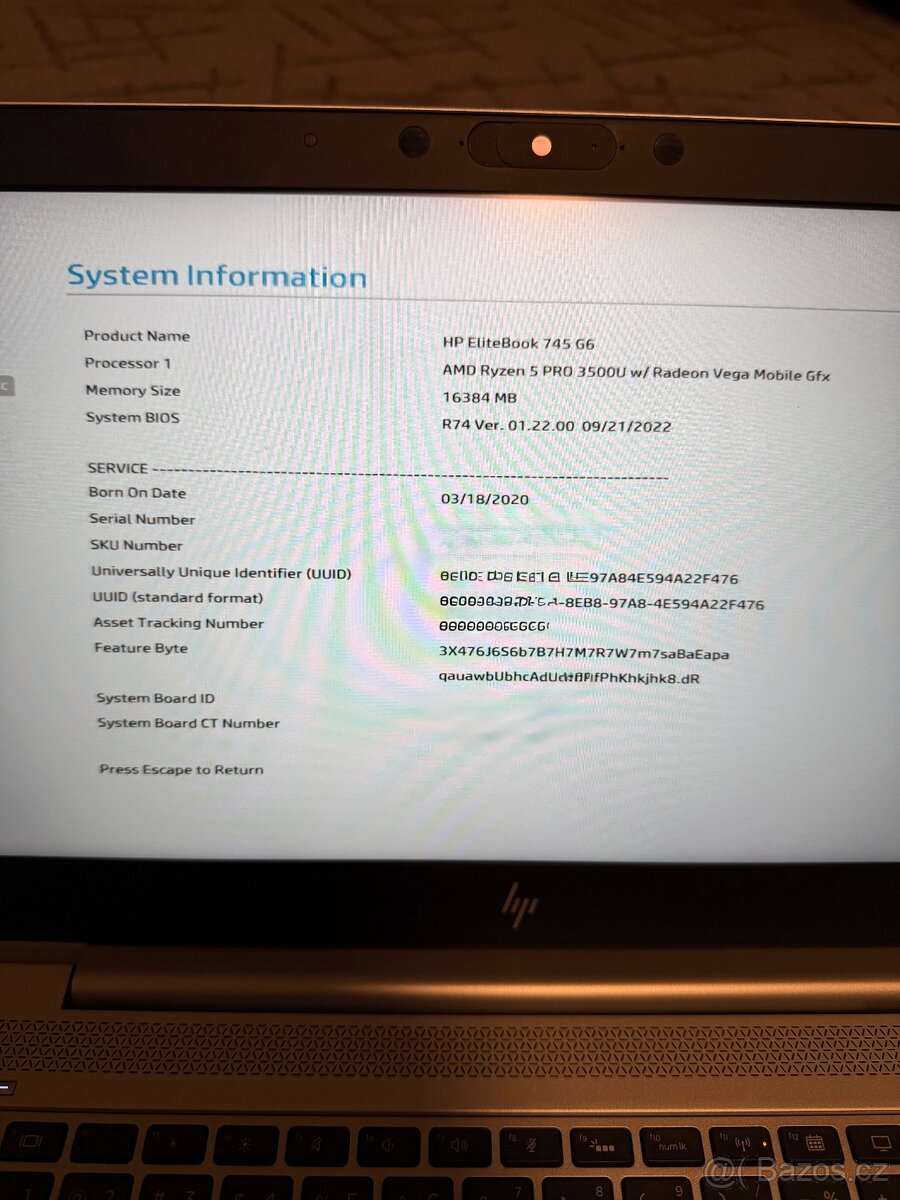 Dotykový HP EliteBook 745 G6 14.1“ IPS Ryzen 5 16GB 512GB - 6