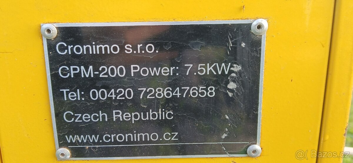 Lis na pelety - peletovací lis, zn.Cronimo CPM-200, 7,5 KW - 6