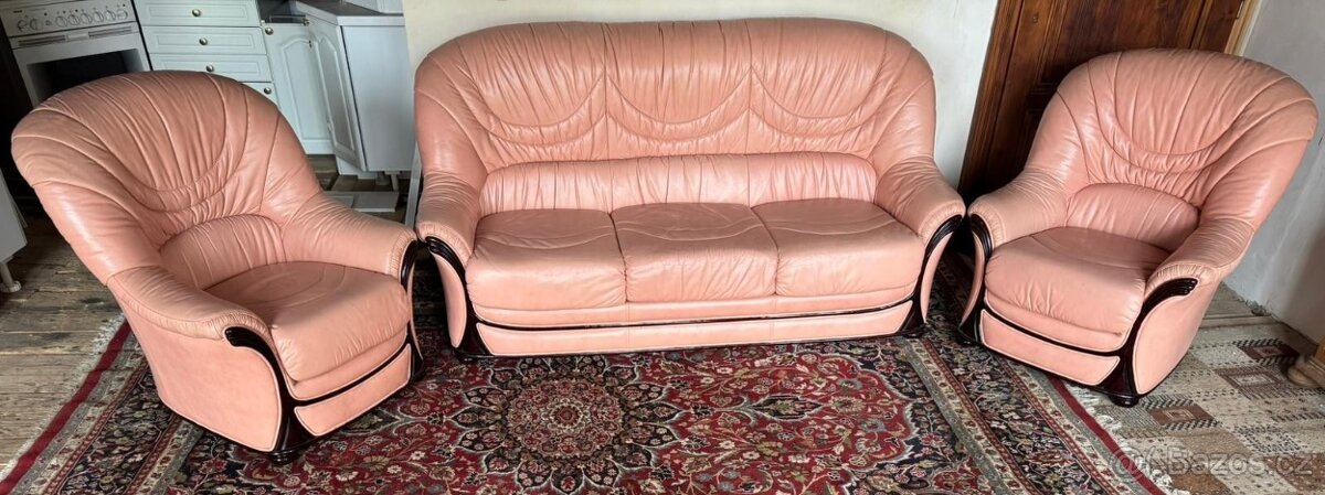 Luxusní italská kožená sedací souprava 3+1+1, 5252 - 6