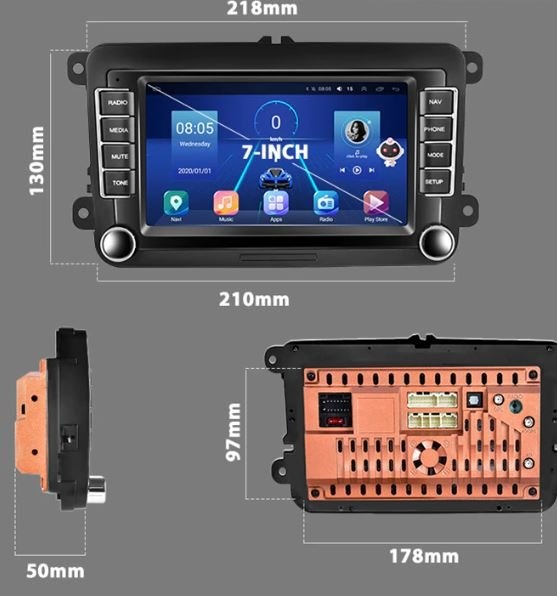 Autorádio pro Škoda VW s Carplay - 6