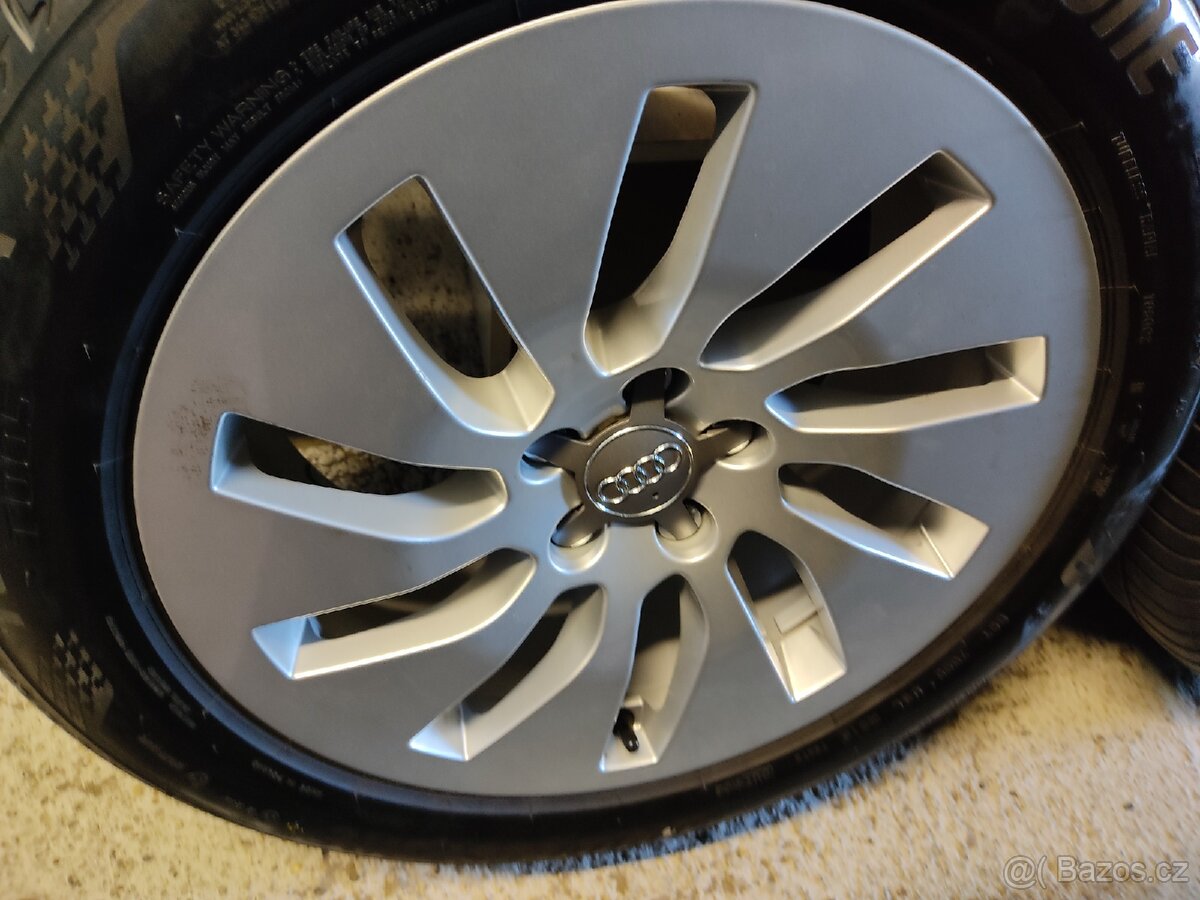Alu kola Audi A6 A5 A7 5x112 r18 Originál,pneu7m 225/55/18 - 6