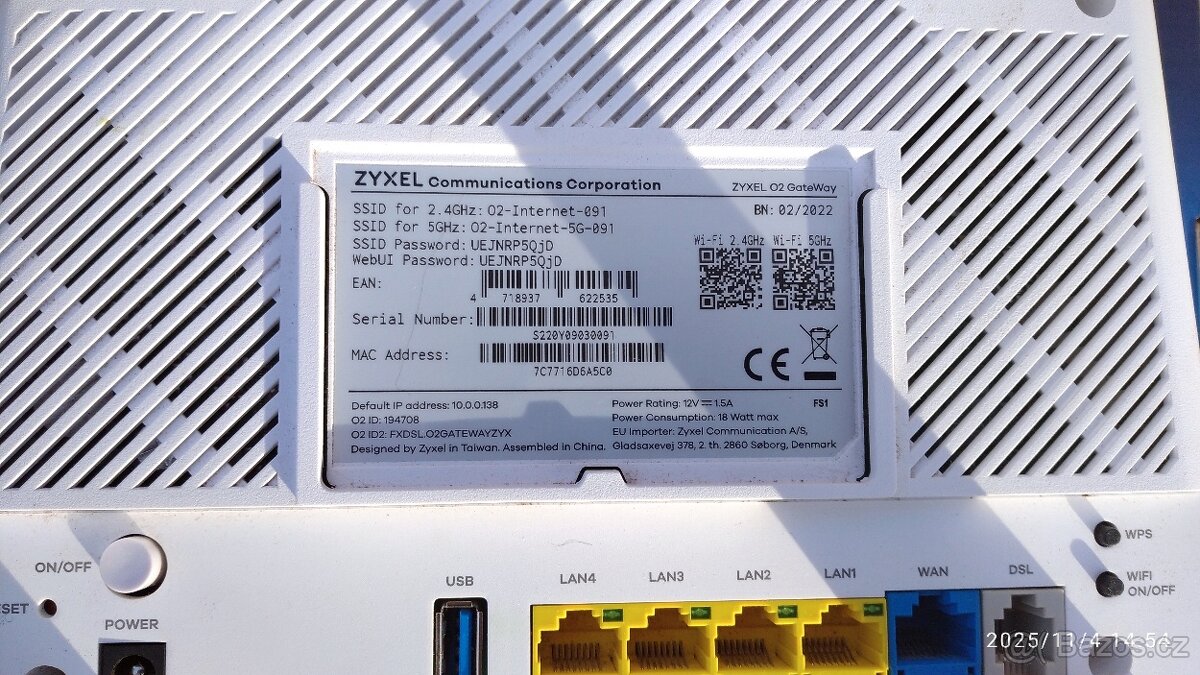 Modem pro pevný internet ZYXEL O2 GateWay - 6