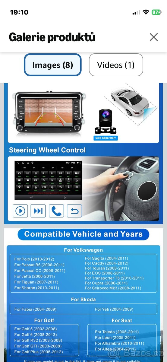 Autorádio Android volkswagen Golf, - 6
