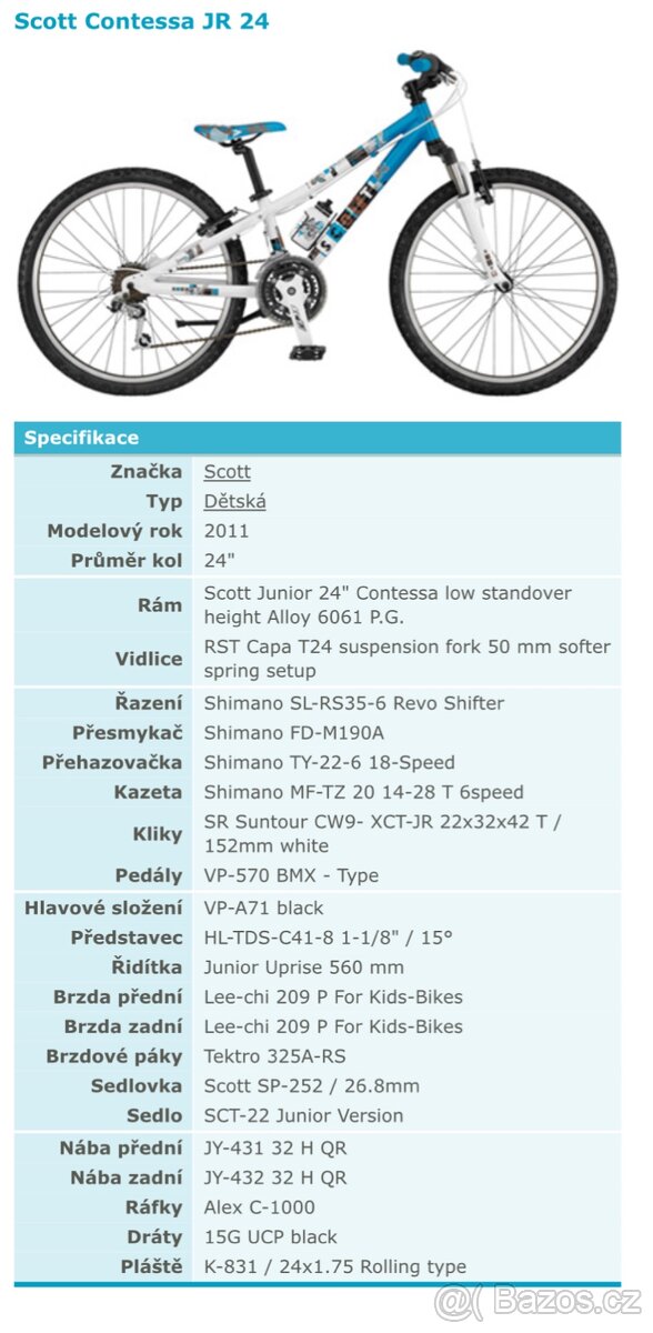 Dětské kolo Scott Contessa junior 24 - 6
