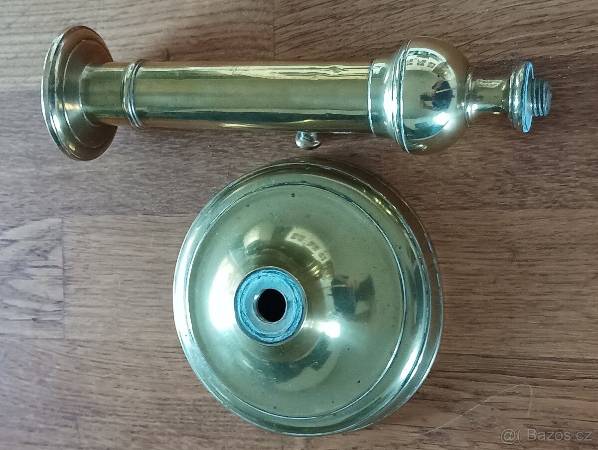 MOSAZNÝ EMPÍROVÝ SVÍCEN BIEDERMEIER Z 19. STOLETÍ Z FRANCIE - 6