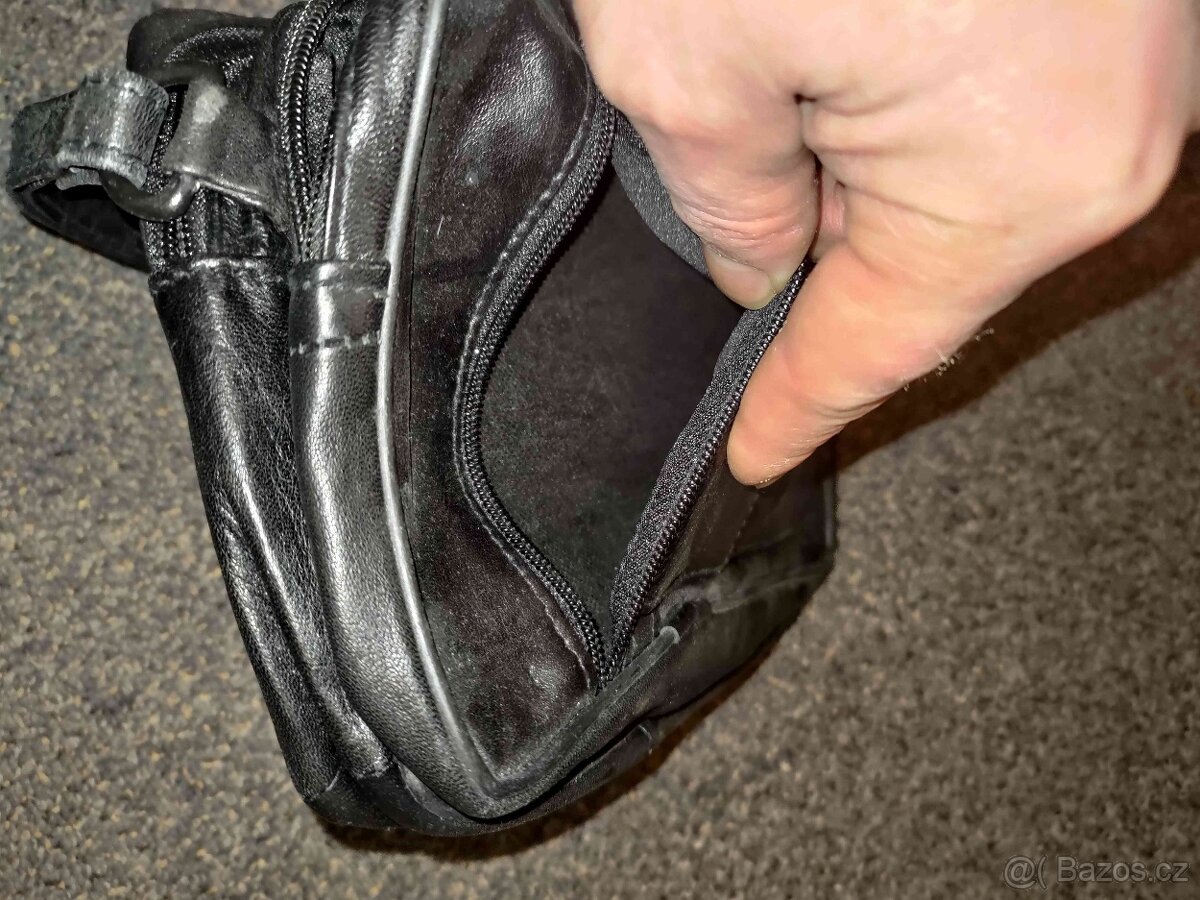 Dokladovka pánská, kožená, černá - 6