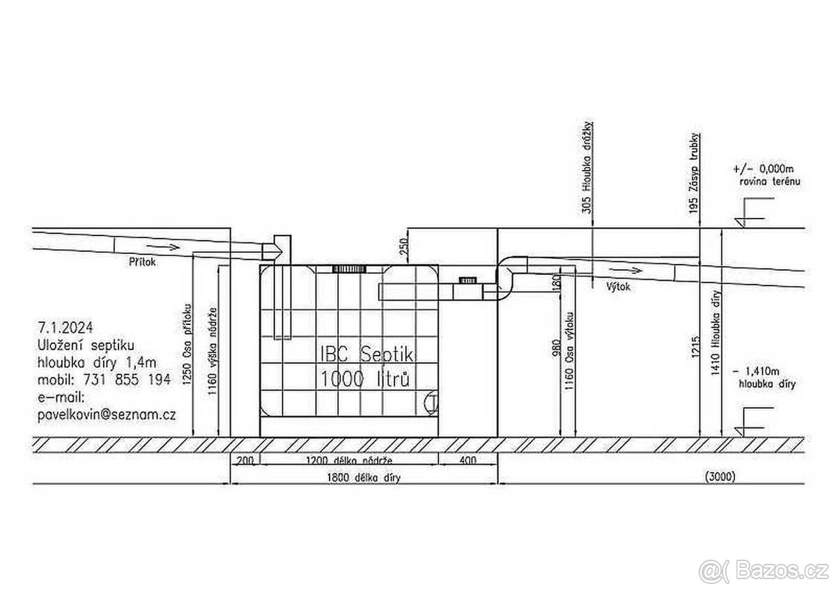 IBC SEPTIK na chalupu, 3.500,-Kč PROSTĚJOV mob: 731 855 194 - 6