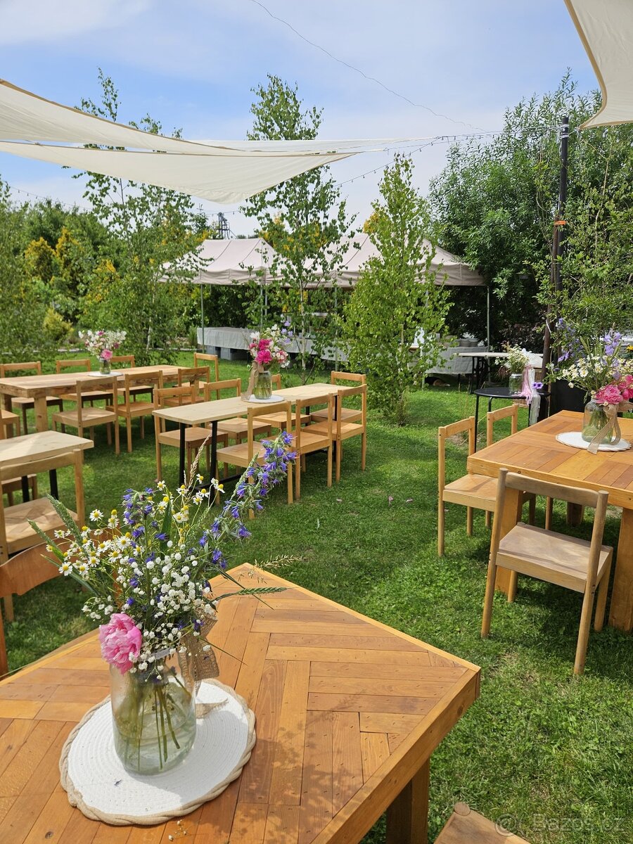 Stůl z parket, palet, zahradní stůl - 6