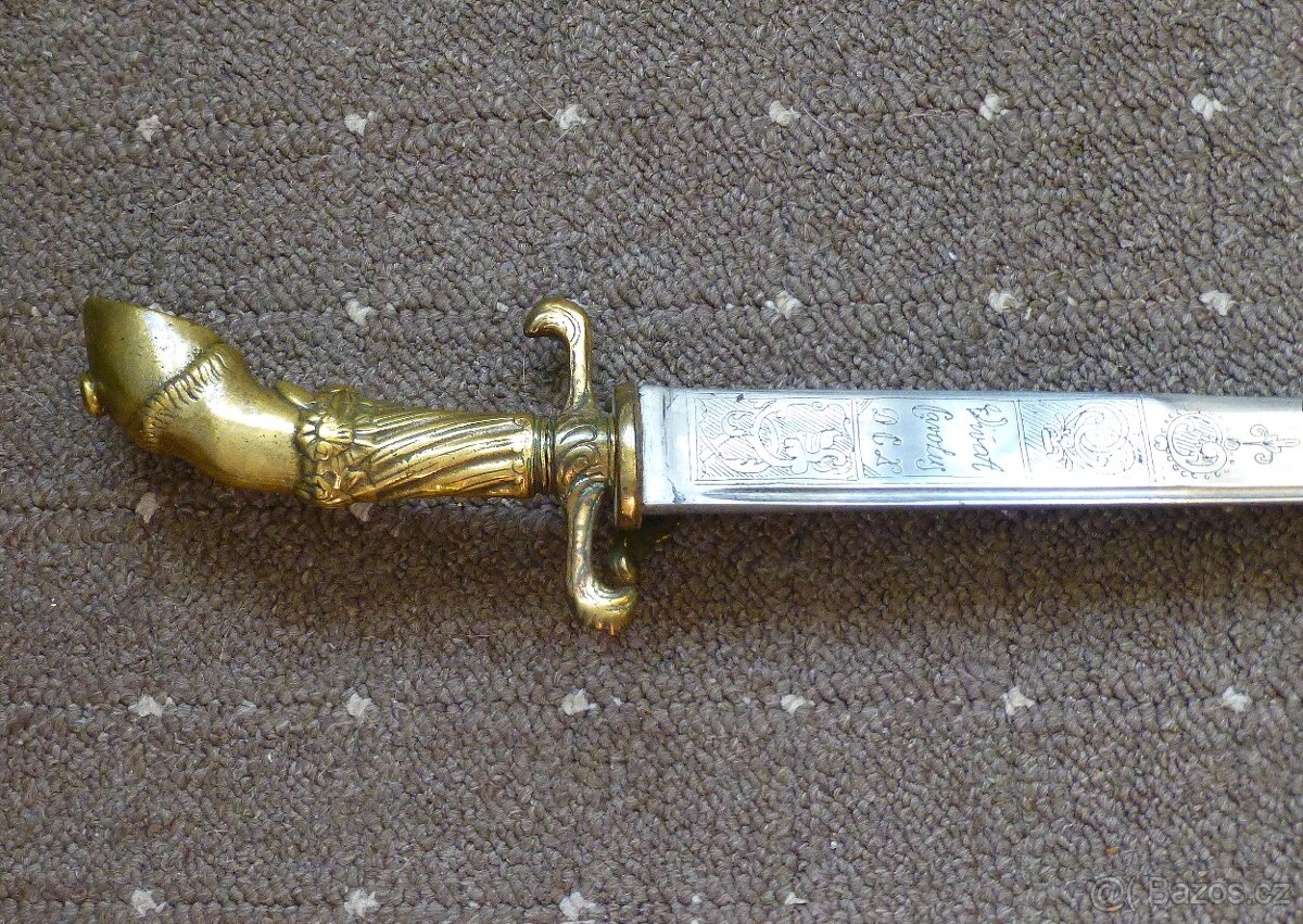 Lovecký tesák - Asi 18. století - Rytá čepel - 6